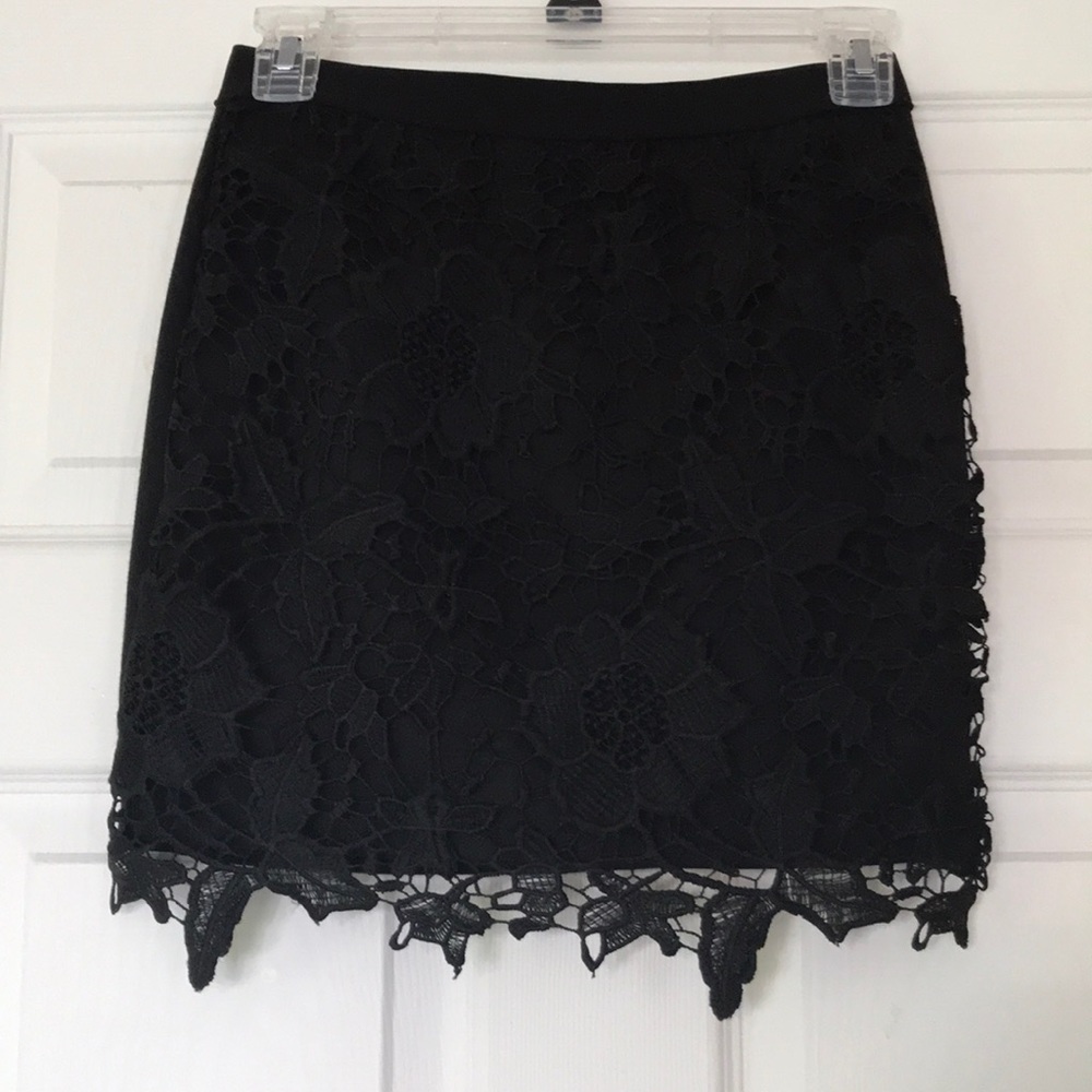 Black tight mini skirt.
